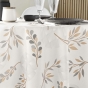 Nappe ronde (0) 180 cm polyester imprime manola Naturel