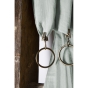 Rideau ajustable + 8 anneaux pince – Gaze de coton – 140 x 300 cm – Eucalyptus – Gaïa
