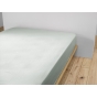 Drap-housse 160 x 200 cm – Double Gaze de Coton 125 g/m² – Gaïa Eucalyptus