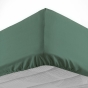 Drap-housse 2 personnes 180 x 200 cm coton 57 fils LINA Cèdre – Bonnet 30 cm