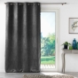 Rideau grande hauteur 135 x 280 cm occultant velours frappé Melodie Anthracite
