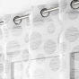 Voilage à œillets 137 x 240 cm – Voile sablé imprimé Lunile Gris
