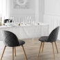 Nappe rectangle 140 x 240 cm microfibre imprimee metallisee mikado Blanc/or
