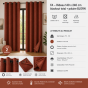Lot de 2 Rideaux 140 x 240 cm – Blackout total & Thermique – Double polaire – Terracotta