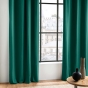 Lot de 2 rideaux a oeillets 140 x 240 cm 100% coton uni Panama Emeraude