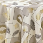 Nappe ronde (0) 180 cm polyester imprime metallise natane Naturel