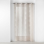 Voilage a oeillets 140 x 240 cm effet li brodé Sonata Beige