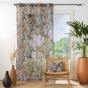 Voilage a oeillets 140 x 280 cm voile sablé imprimé Cabana Camel