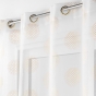 Lot de 2 Voilage a oeillets 140 x 240 cm sablés imprimés metallisé Sixtine Or