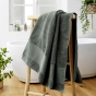Drap de Bain 90 x 150 cm – Coton Épais 600 g/m² – Éponge Unie – Garance Romarin