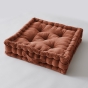 Coussin de sol 50 x 50 x 10 cm – Velours de Coton – César Pampa Terracotta