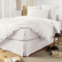 Housse de couette 280 x 240 cm King Size - Double gaze - MILA Blanc