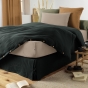 Cache-sommier 180 x 200 cm double gaze de coton Gaïa Sapin