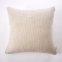 Taie d’oreiller LIVIA 60 x 60 cm – Double gaze de coton rayée – Ficelle