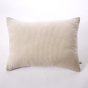Taie d’oreiller LIVIA 50 x 70 cm – Double gaze de coton rayée – Ficelle