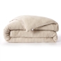 Housse de Couette Réversible 200 x 200 cm Double Gaze de Coton 125 g/m² Livia Ficelle