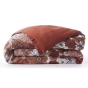 Housse de Couette Réversible 260 x 240 cm Double Gaze de Coton 125 g/m² Alba Terracotta