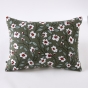 Taie d’oreiller 50 x 70 cm gaze de coton imprimée FLORA – Romarin