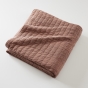 Couvre-lit 240 x 260 cm ALIX en coton jacquard - Terracotta