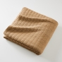 Couvre-lit 240 x 260 cm ALIX en coton jacquard - Camel