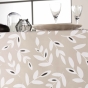 Nappe rectangle 140 x 240 cm microfibre imprimee bellys Naturel