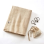 Rideau ajustable + 8 anneaux pince 140 x 270 cm 100% lin lavé EVY Sable