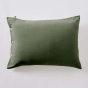 Taie d’oreiller volant plat 50 x 70 cm 100% coton Percale unie PERRINE Romarin