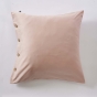 Housse de couette 240 x 220 cm + 2 taies 65 x 65 cm 100% percale de coton 120 fils PERRINE – Blush