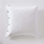 Housse de couette 240 x 220 cm + 2 taies 65 x 65 cm 100% percale de coton 120 fils PERRINE – Blanc