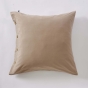Housse de couette 240 x 220 cm + 2 taies 65 x 65 cm 100% percale de coton 120 fils PERRINE – Ficelle