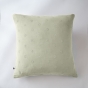 Taie d'oreiller brodée en gaze de coton 60 x 60 cm Gaïa Boho Vert d'eau