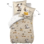 Parure de lit 1 place ISIDORE 140 x 200 cm – Réversible – 100% coton 57 fils