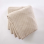 Bout de lit 90 x 200 cm Double Gaze de Coton Matelassé VICKIE Ficelle