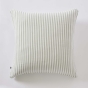 Taie d’oreiller LIVIA 60 x 60 cm – Double gaze de coton rayée – Eucalyptus