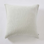 Taie d’oreiller LIVIA 60 x 60 cm – Double gaze de coton rayée – Eucalyptus