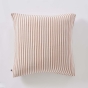 Taie d’oreiller LIVIA 60 x 60 cm – Double gaze de coton rayée – Abricot