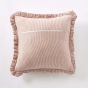 Coussin Déhoussable Gaze de Coton 45 x 45 cm Abricot – LIVIA