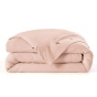 Housse de Couette 240 x 220 cm Percale de Coton 120 Fils Unie PERRINE – Blush
