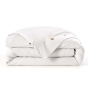Housse de Couette 240 x 220 cm Percale de Coton 120 Fils Unie PERRINE – Blanc