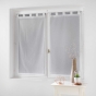 Paire droite passants 2 x 60 x 90 cm voile sable applique dalya Blanc