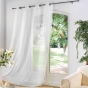 Voilage à œillets métal 140 x 240 cm – Luminette unie Luminea Blanc