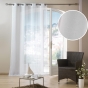 Voilage à œillets métal 140 x 240 cm – Luminette unie Luminea Blanc