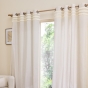 Lot de 2 Rideaux à Œillets Vertis - 140 x 240 cm - Polycoton Uni avec Franges