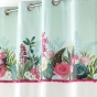 Rideau à œillets 140 x 240 cm – Coton imprimé floral et franges – Anabella Menthe
