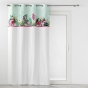 Rideau à œillets 140 x 240 cm – Coton imprimé floral et franges – Anabella Menthe
