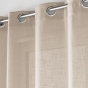 Voilage à Œillets 140 x 240 cm – Effet Lin Tissé – Cloris Taupe
