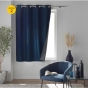 Lot de 2 rideaux à œillets 140 x 180 cm 100% occultant thermique - Modèle Crépuscule Bleu
