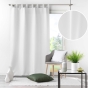 Lot de 2 Rideaux à Passants 140 x 260 cm – Uni Blanc – Essentiel