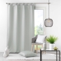Lot de 2 Rideaux à Passants 140 x 260 cm – Uni Gris – Essentiel