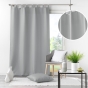 Rideau a passants 140 x 260 cm polyester uni essentiel Gris